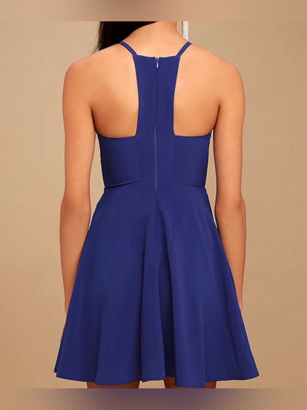 LULUS Women’s Call to Charms Royal Blue Sleeveless Skater Dress Size Small - Picture 2 of 12